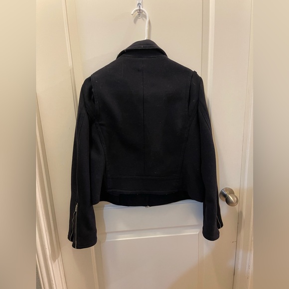 Navy Gap Moto jacket. Wool - Picture 2 of 3